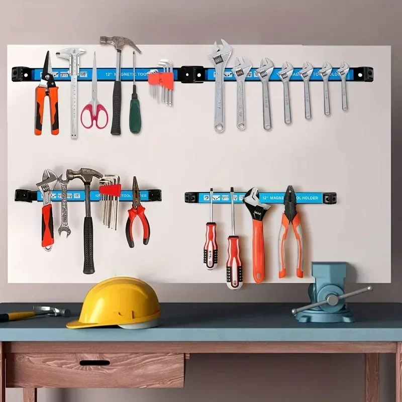 Magnetisk Værktøjsholder - Kraftig Metal Organizer - Pladsbesparende til Værksted og Garage