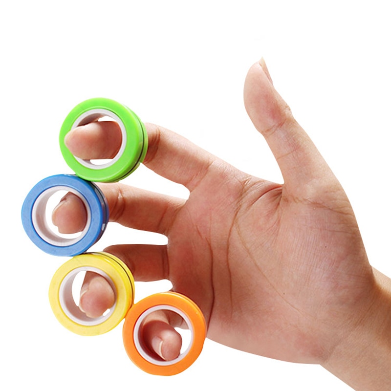 Magnetic Rings Anti-stress toy ring Stress Relief Ring toy For Autism ADHD Anxiety stress Relief Focus fidget finger ring