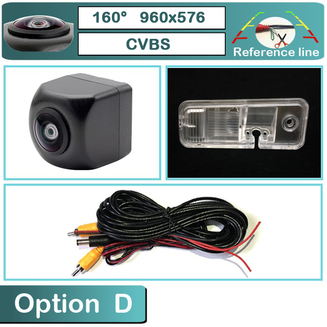 Boque 170 Graden 1280X720P Hd Ahd Auto Voertuig Achteruitrijcamera Reverse Camera Voor Kia Carens Rondo Rp ~: D-Fisheye-160deg / A