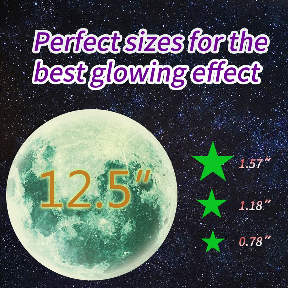 Świecący księżyc gwiazdy ściany naklejki na pokoje dla dzieci wystrój żłobka dla dzieci świecące w ciemności meble naklejki sufitowe tapety DIY