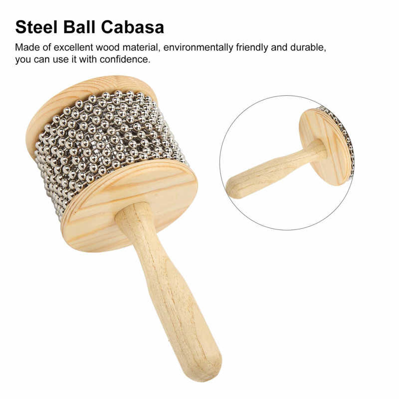 Wooden Cabasa Hand Cranked Cabasa Environmental Friendly Musical Toy Attractive for Rhythm Training