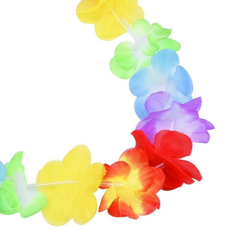 90Cm*45Cm Party Polyester Multi-Colour Wreath Head Hawaii Beaches Cloth Flower Crown For Kids