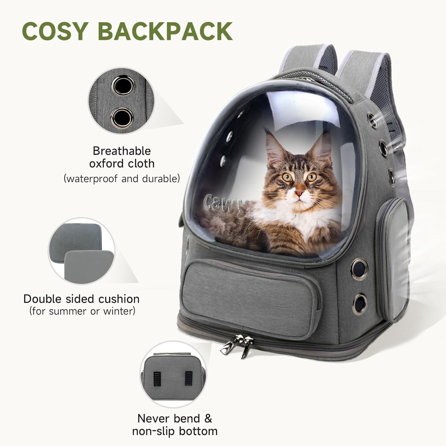 Cápsulas de espaço transparente pet gato mochila ombro duplo respirável pet mochila ao ar livre portátil saco transporte gato transportadora