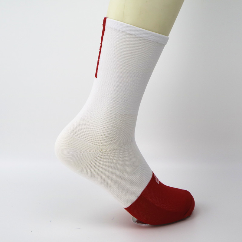 Unisex åndbar cykling ridestrømper udendørs tennis baseball golf volleyball sokker mænds sokker: Rød