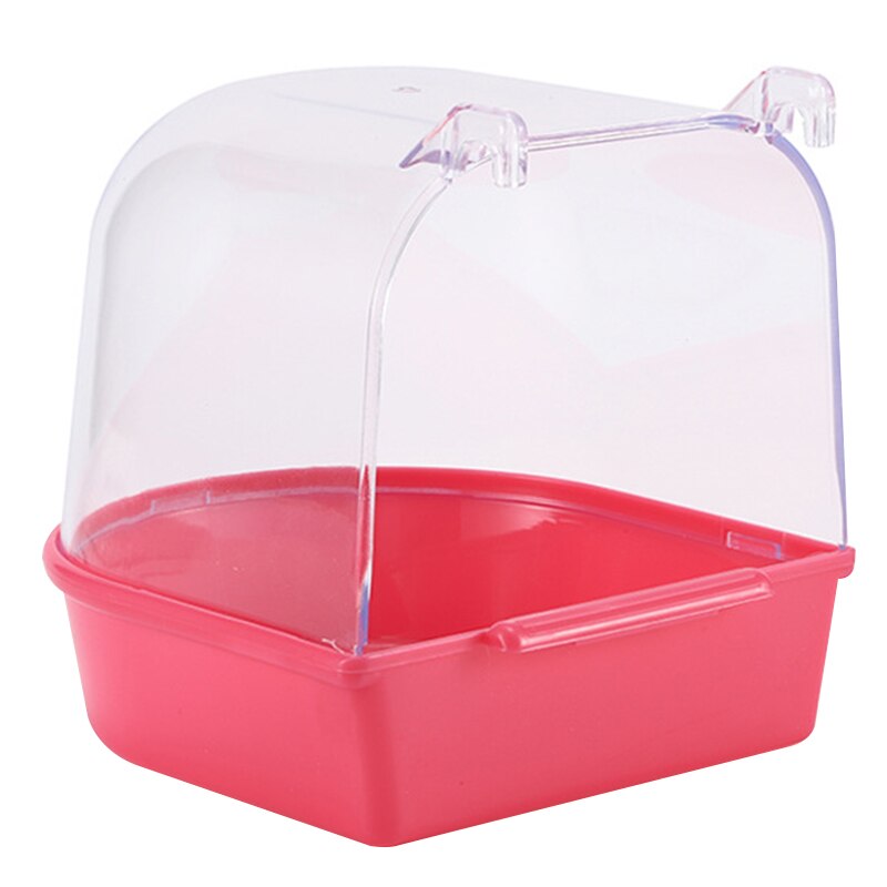 Vogel Dusche Klar Kasten Kunststoff Sittich Baden Badewanne Papagei Schlecht Kasten Papagei Badewanne Kleine Ebene Käfige Haustier Zubehör: Rosa