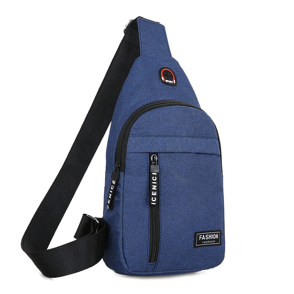 , bolso de hombro a la , bolsos de lona para hombre, bandolera, portátil, portátil, para deportes al aire libre, bolsas de pecho informales: Blue