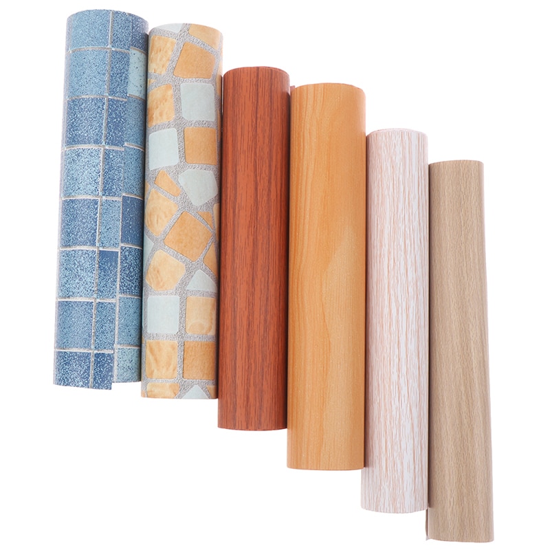 1Pc 45*20Cm Waterdicht Hout Behang Roll Zelfklevende Contact Papier Deuren Kast Desktop Moderne Meubilair Decoratieve
