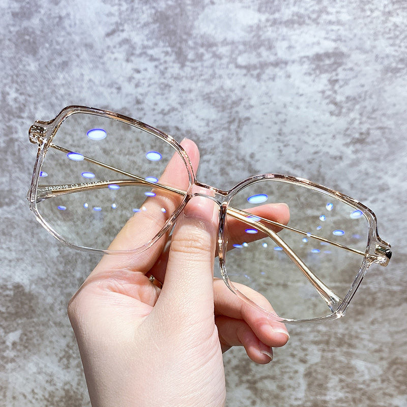 Ahora Oversize Anti Blue Light Reading Glasses Plygon Alloy Women&amp;Men Presbyopic Eyeglasses With Diopter +1.0...+4.0