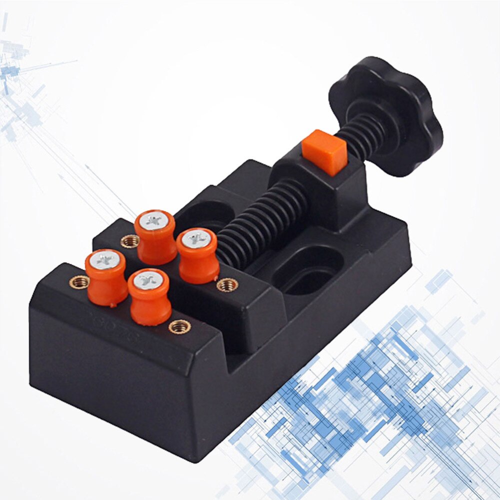 Mini Drill Press Vise Clamp Jewelry Walnut Watch Seal Stamp Hobby Carving Tool Adjustable Jaw Bench Clamp Universal Table Vise: Default Title
