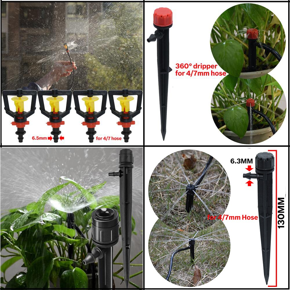 5-50M Garden Automatic Watering System Timer Control Drip Irrigation Water Dripper Mist Nozzle Sprinkler Watering Kit Greenhouse