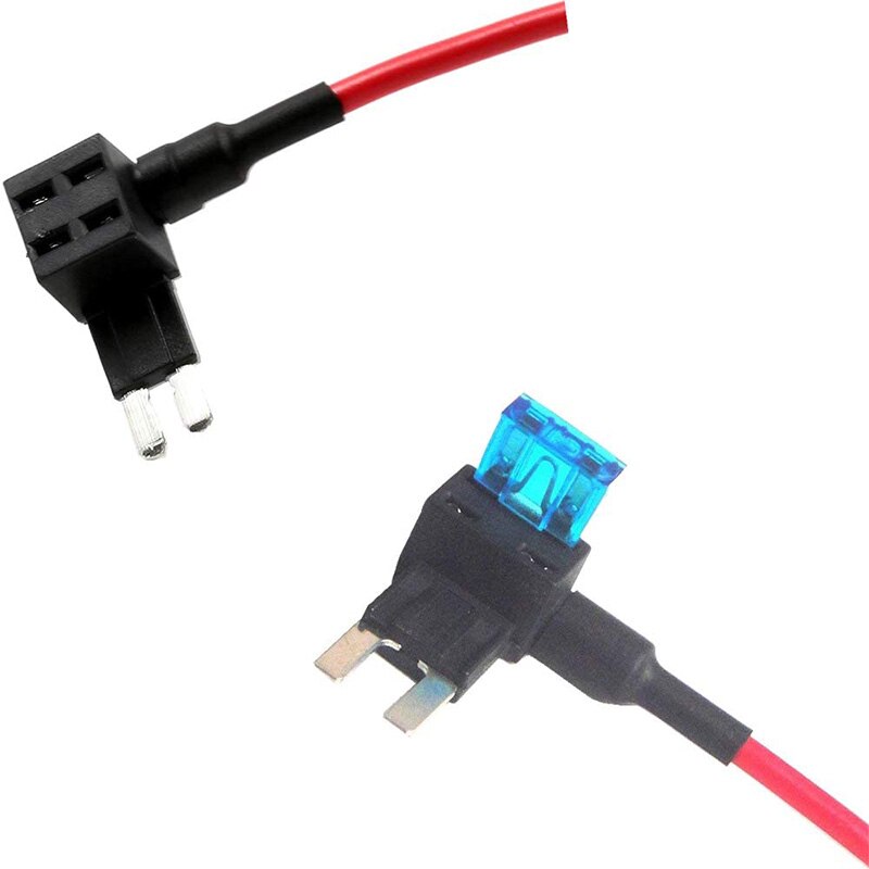 10Pcs 15A Fuse Plug + 5Pcs Car Add a Circuit Fuse-TAP MICRO2 Adapter Low Profile Blade Style Fuse Holder Provides
