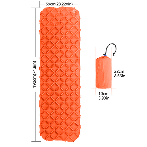 Outdoor Sleeping Pad Camping Inflatable Mattress with Pillows Travel Mat Folding Bed Ultralight Air Cushion Hiking Trekking: 03
