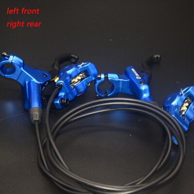 ZOOM Brake bicycle bike mtb Hydraulic Disc brake set clamp mountain bike Brake Update: blue R-Rear L-Front