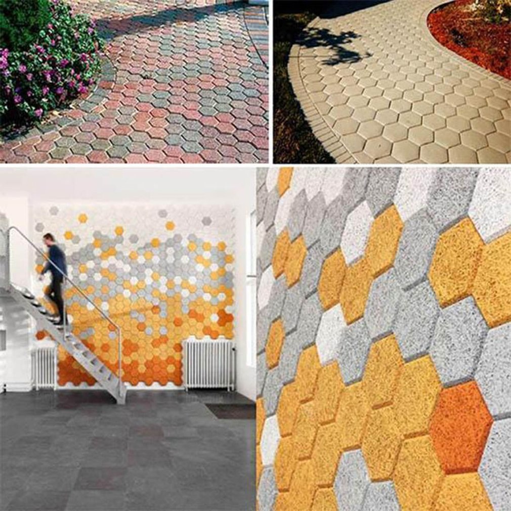 Moldes de piedra de pavimentación para jardín Diy, máquina para caminar en el Patio, piedra paso a paso, molde de adoquín de hormigón, molde para construir pavimentos reutilizable