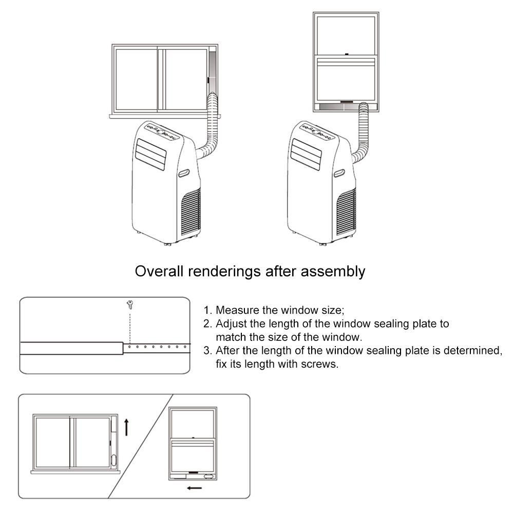 2/3Pcs Window Slide Kit Draagbare Airconditioner Vent Adapter Venster Plaat Uitlaat Slang Connector Duct Adapter Deel