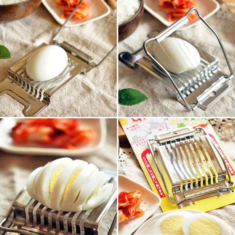 Kitchen Accessories 1Pcs 8 Cutting Wire Stainless Steel Boiled Egg Slicer Section Cutter Mushroom Tomato Cutter Kitchen Tool