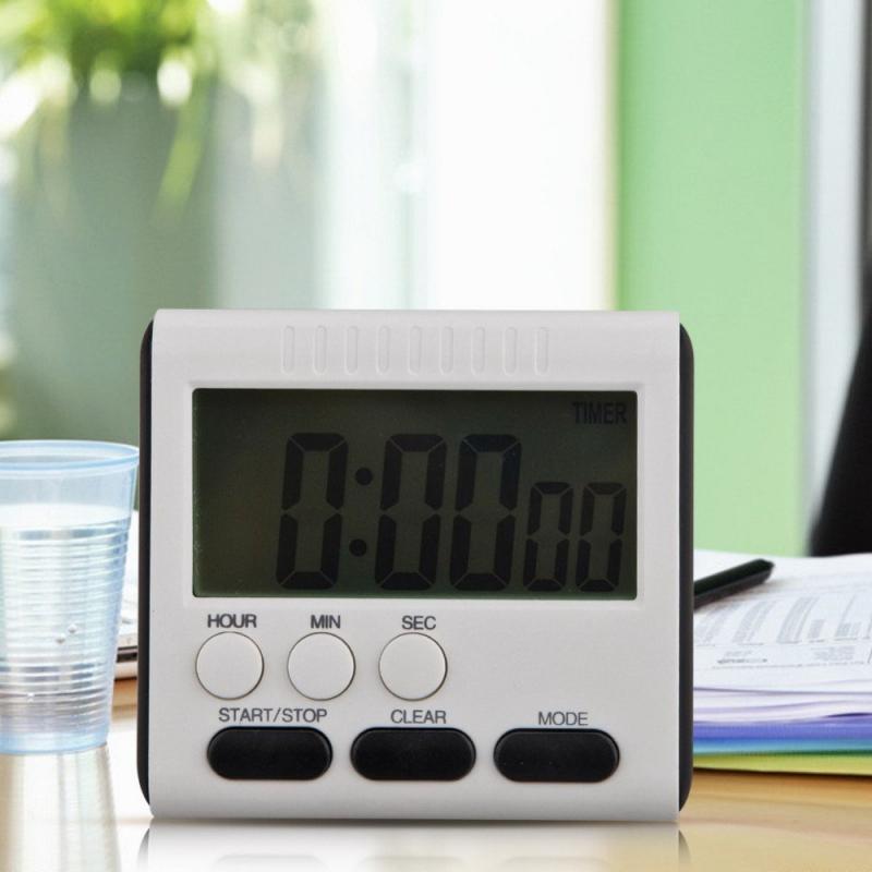 Digital Kitchen Timers Countdown Magnetic Egg Cooking & Learning LCD Timing Clock Count-Down Up Clock Reminder