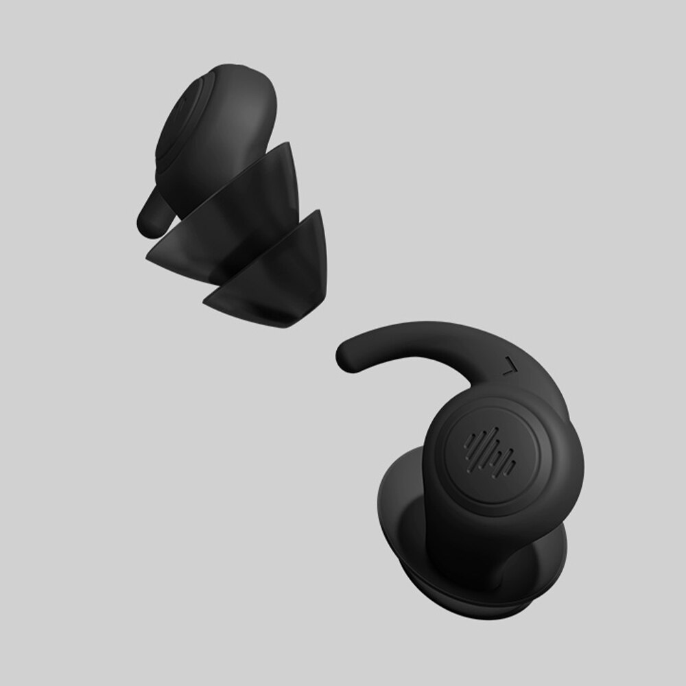 Tampões de ouvido à prova de som do silicone tapones para orelhas de redução de ruído do sono earplug espuma macia dormir tampões de ouvido anti-ruído: A-2 layers-black