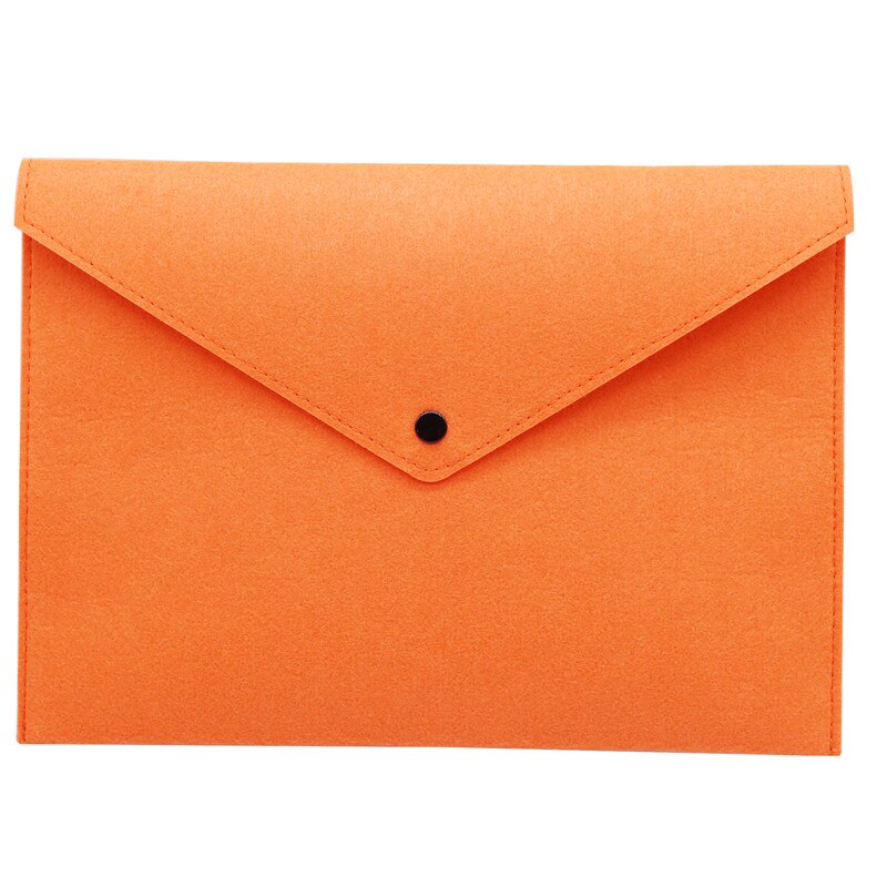 8 Stck Einfache Feste A4 Große Kapazität Dokument Tasche Geschäft Aktentasche Datei Ordner Chemische Fühlte Einreichung Produkte Schüler: Orange