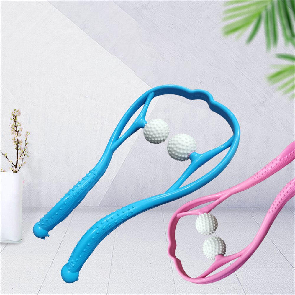 Pressure Point Therapy Neck Massage Tool Pressure Relieve Hand Roller Massage Neck Shoulder Dual Trigger Point Self Massager