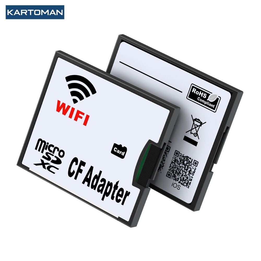 Kartoman Micro Sd Tf Naar Cf/Sd Wifi Geheugenkaart Reader Converter Adapter Microsd Sdhc Compact Flash Type ik