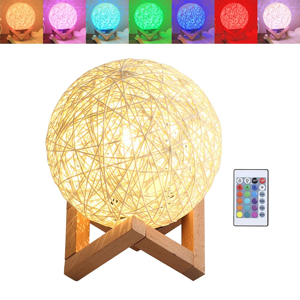 Rotan Bal Lamp Led Nachtlampje Lamp Lichten Usb Wire Led Light Home Decoration Multicolor Licht: Default Title