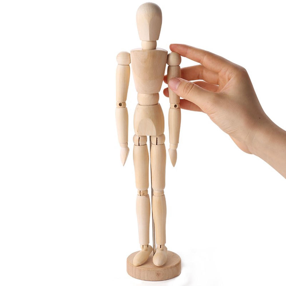 Figura articulada de madera para artista, maniquí para pintar, dibujo, boceto, decoración, 1 unidad