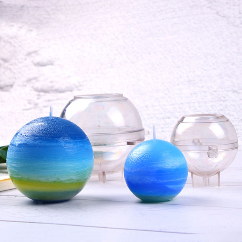 Klar plast stearinlys forme lys forme diy 3d lys sæbe ler håndlavede håndværk voks sæbe forme værktøj: 5
