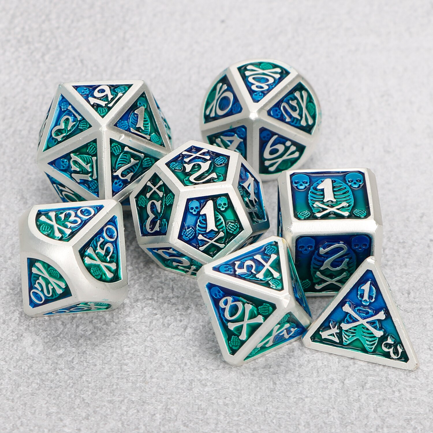 Mdn dés métal mdn jeu de dés solide métal polyèdre D & D dés TRPG jeux jeu de société dés donjon et Dragon d20 mdn dés mdn: TP2