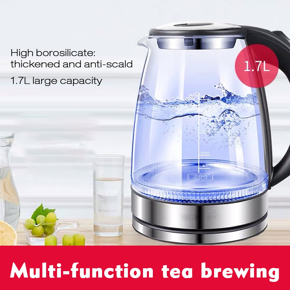 Glass Electric Kettle Cordless Glass Kettle Electric Thermos Bottle Cup Automatic Jug Kettle with LED Illuminated