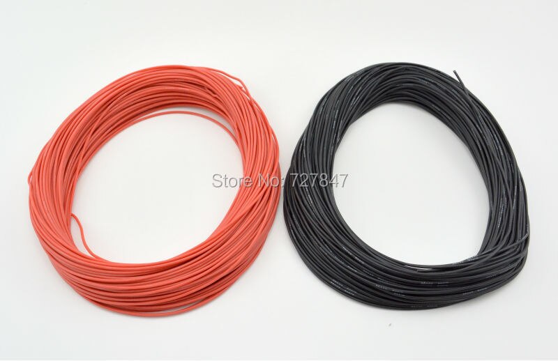 10 Meter/partij (5M Rood + 5M Zwart) silicon Draad 12AWG 14AWG 16AWG 18AWG 20AWG 22AWG 24AWG Heatproof Zachte Siliconen Draad Kabel