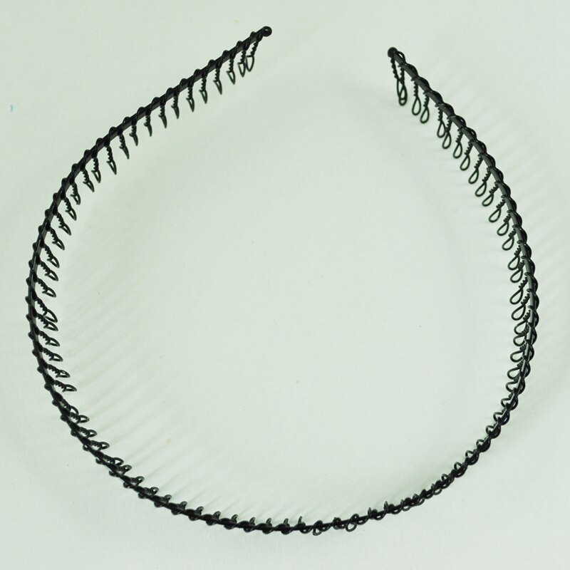 Sodial (r) metal tænder kam hårbånd hårbøjle pandebånd sort til kvinde