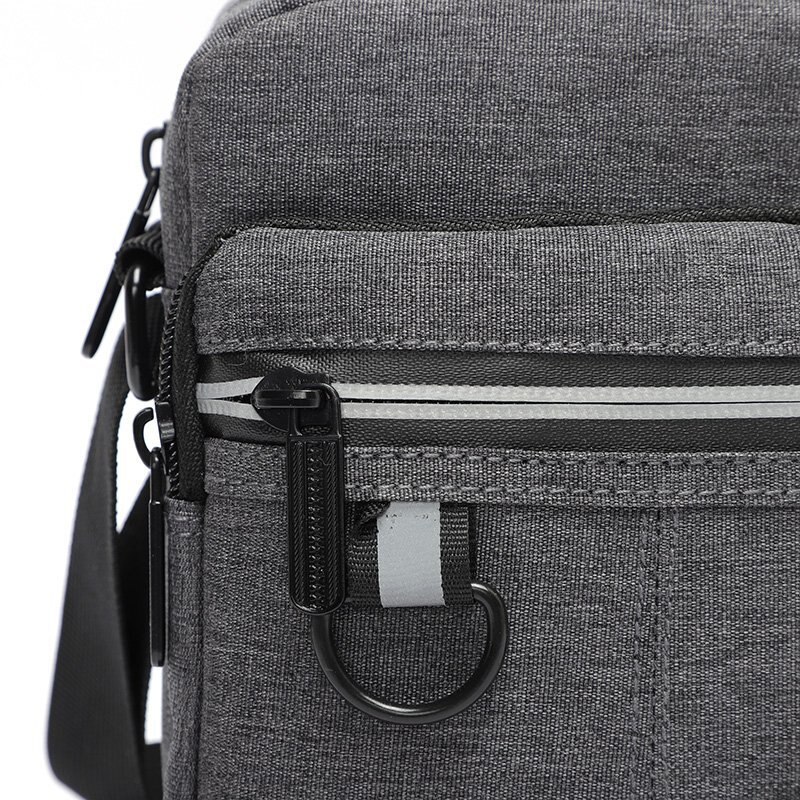 Men's Bag Nylon Shoulder Bag Small Waterproof Diagonal Bag Men's Black Zipper Business Bag Bolsos Mujer Sac A Main Modis