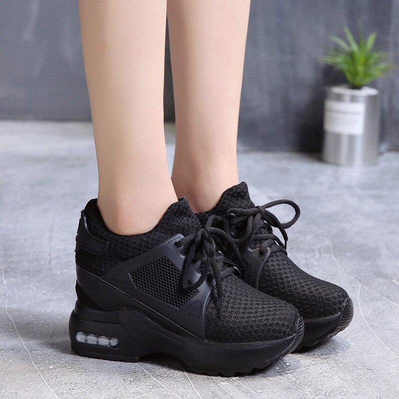 Increase women's walking shoes spring mesh noodles sponge cake wild leisure slope with student sports shoes ZP-46