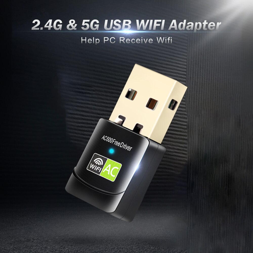 5Ghz Wi-fi Ontvanger Antenne Usb Wifi Adapter Gratis Driver 600Mbps Usb Ethernet Pc Wifi Adapter Lan Wifi dongle Ac Wifi Ontvanger