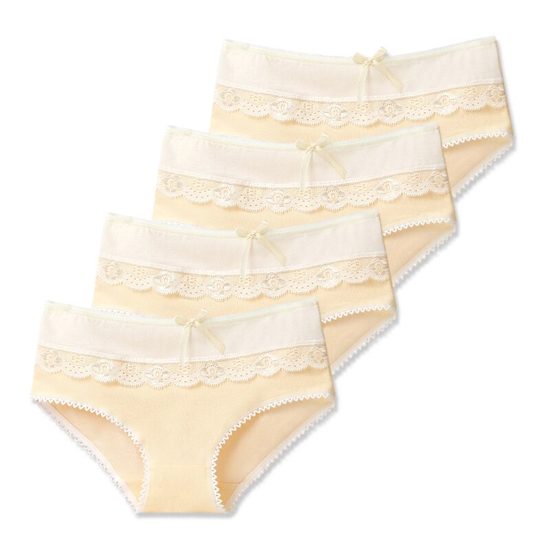 4-Pack Adolescenti Pantaloni di Pizzo Mutande Giovani Slip Della Ragazza Ragazze Breve Mutandine E Boxer Bambini Biancheria Intima 9-20Y: 4fu / 10