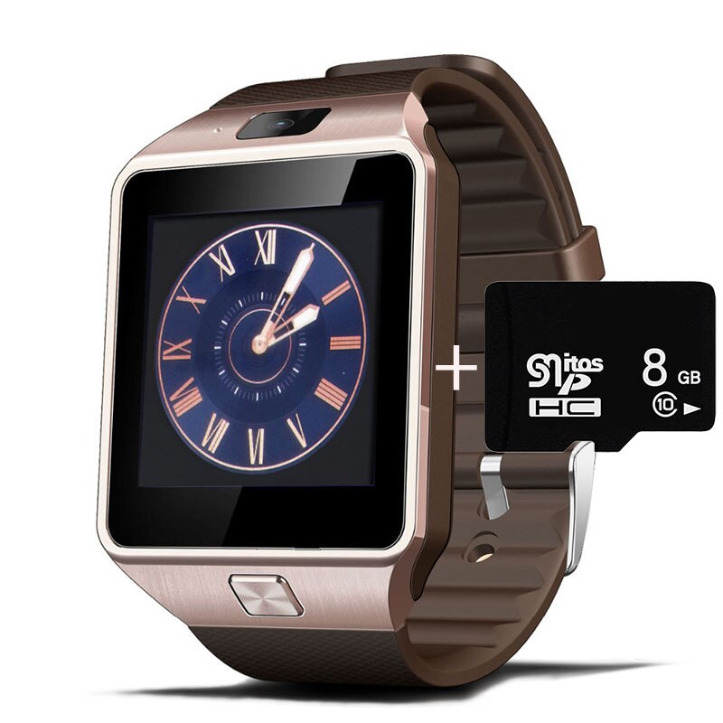 Digital Men Watch Smart Watch Men for Women Clock Android Bluetooth Clock with Call Music Photography SIM T Card Smart Watch: Pinkish Grey