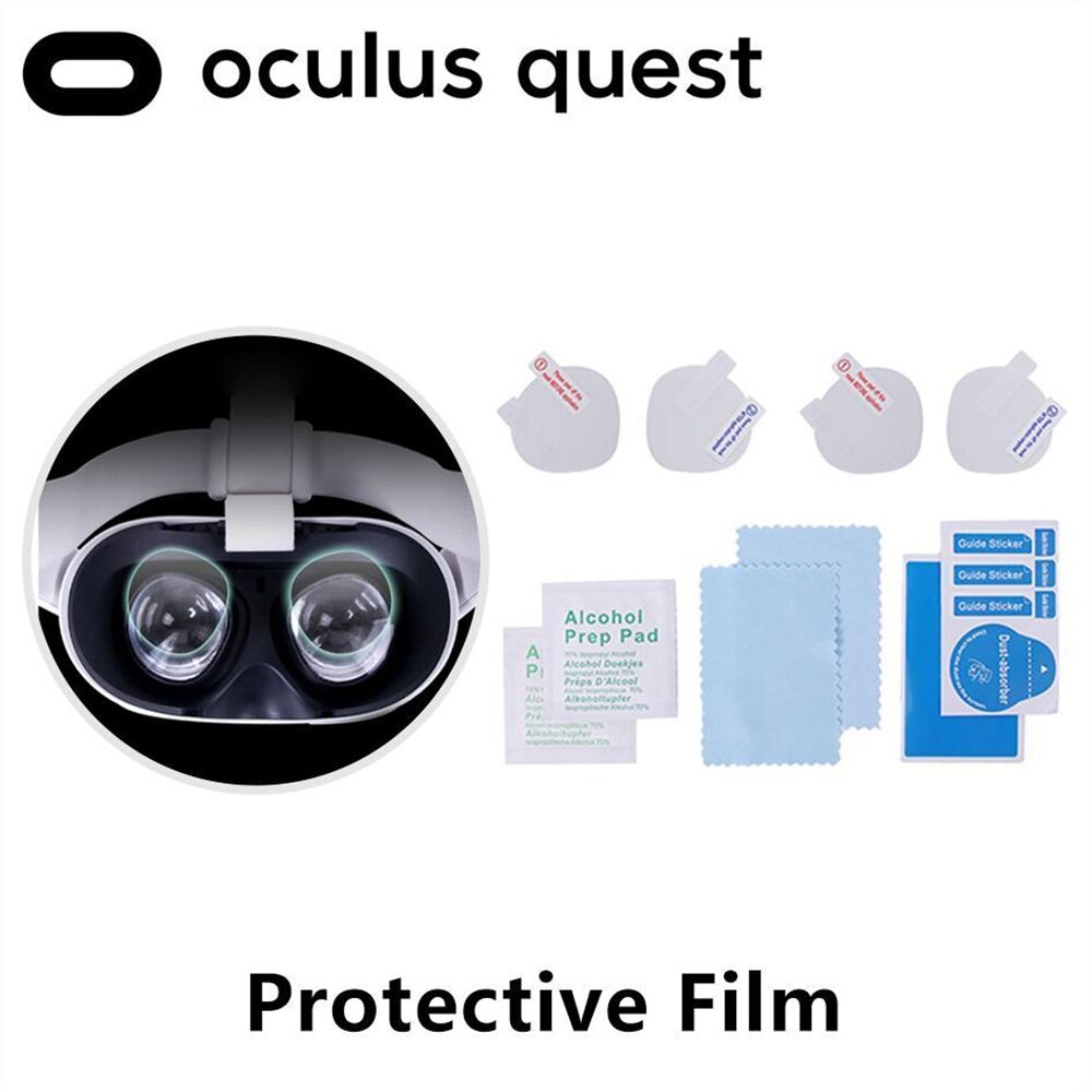 Oculus Quest 2 – Film de protection, 4 pièces, résistant à la sueur, à la poussière, aux rayures, haute définition, accessoires pour lunettes VR
