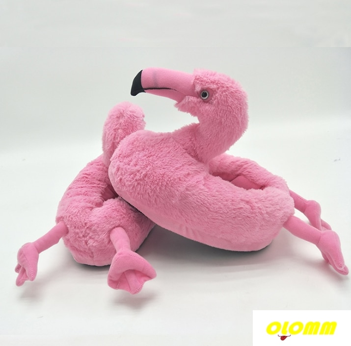 Vinter härliga hem tofflor chausson skor kvinnor flamingo tofflor pantuflas unicornio pantoufle femme varma bomullsskor  hy24: B / 6