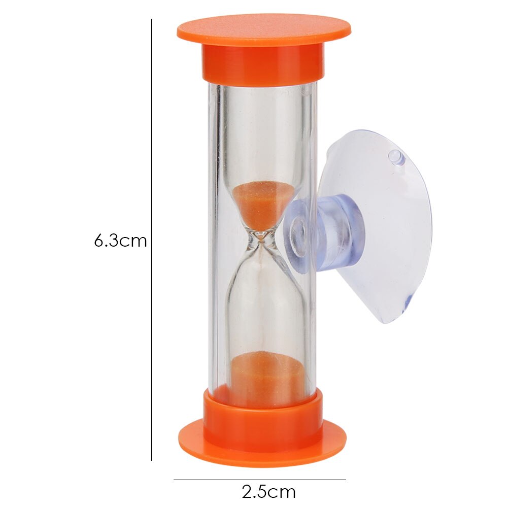 2-3 Minutes Hourglasses with Suction Cup Children Teeth Brushing Timer Home Decorative Plastic Sand Clock Shower Timer For Kids