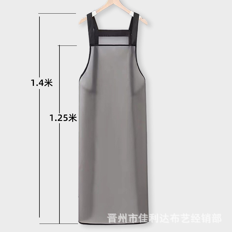 Extra lange, waterdichte oliebestendige schort, unisex, grote maat, keukenschort, restaurantkokschort, afwasschort voor thuisgebruik: Hemelsblauw