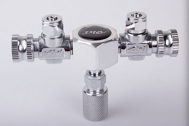 6 outlet double outlet output Aquarium CO2 Regulator, 2 way, 3 way, 4 way, 5 way, 6 way splitter +: 2 way