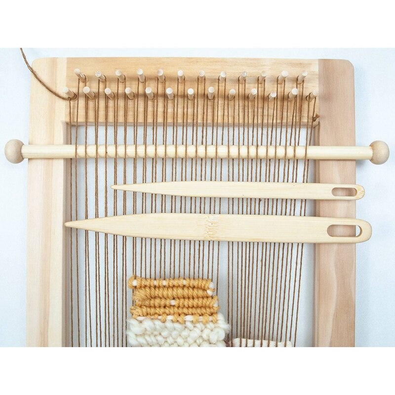 9 Pcs Weven Gereedschap Hout Hand Weefgetouw Stok Set Haak Naald Shuttle Stok Tapestry Weven Accessoires Diy Ambachten