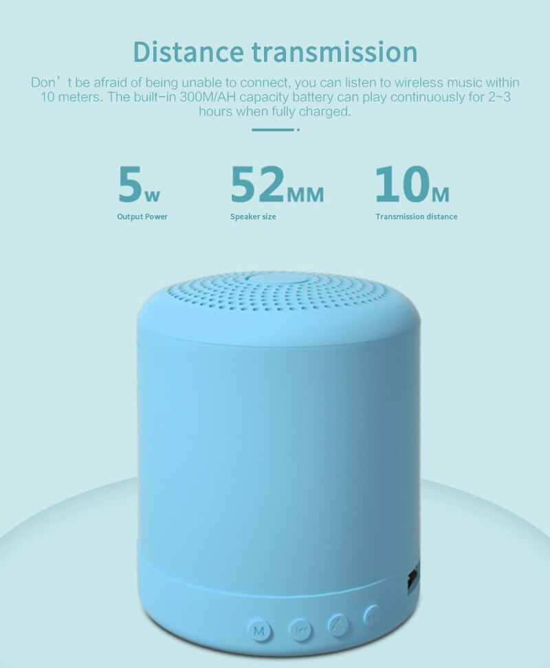 A11 Mini Smart Bluetooth Draagbare Draadloze Speaker Bluetooth + Fm Tf Usb Aux MP3 Speaker Recharge Muziek Subwoofer Hifi Stereo