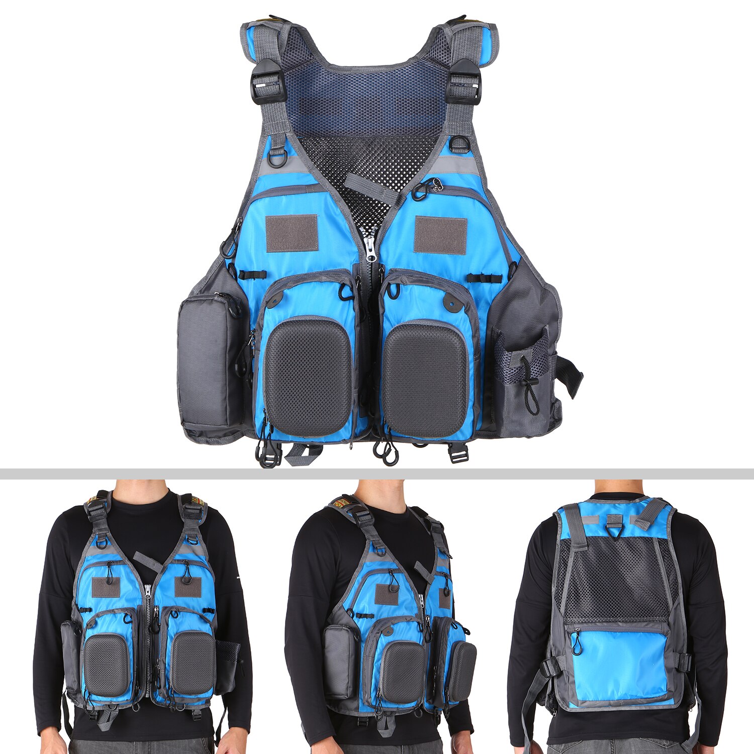 Lixada Outdoor Angeln Leben Atmungsaktive Multi-Taschen Padded Weste 209lb Lager Angeln Jacke Schwimmen Segeln Angeln Kleidung