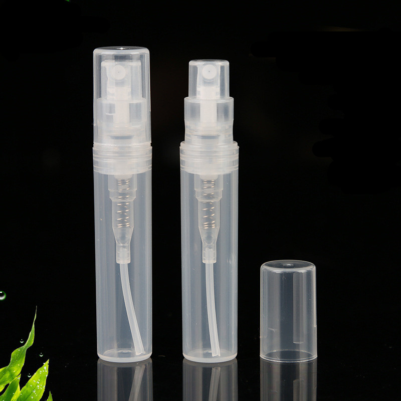 100pcs/lot 2ml 3ml 4ml 5ml Plastic Perfume Bottles Refillable Mist Sprayer Bottle Mini Sample Atomizer Empty Vials