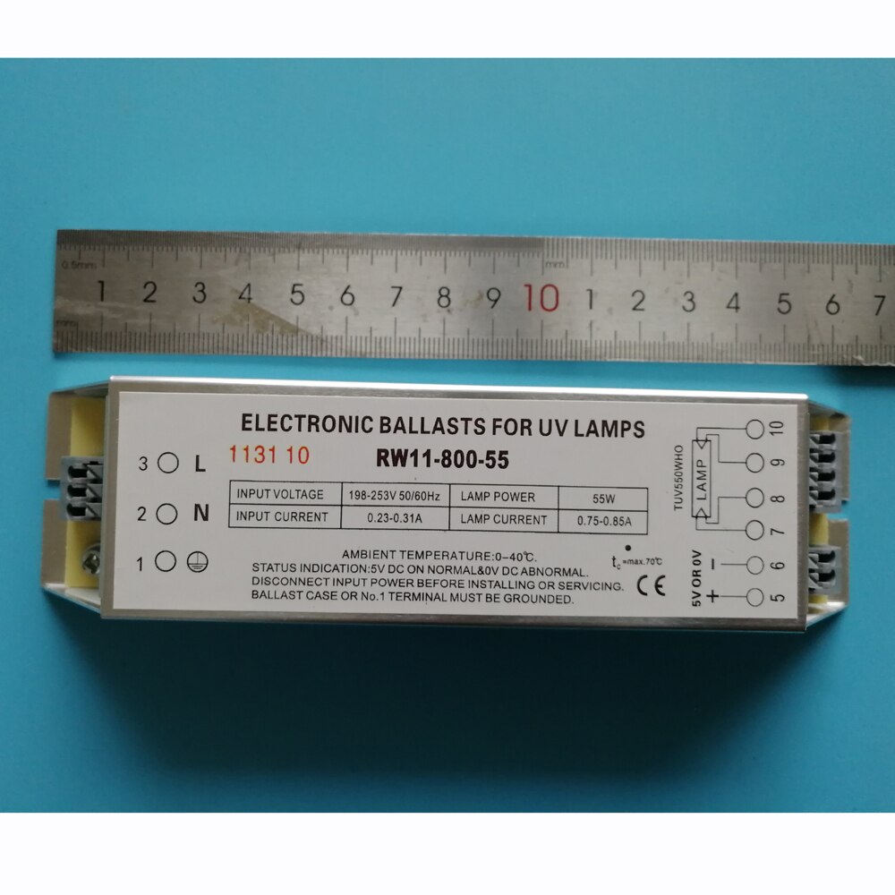Bakteriedræbende lampe elektroniske forkoblinger til uv -lamper forkobling  rw11-800-55 uv lamper 55w