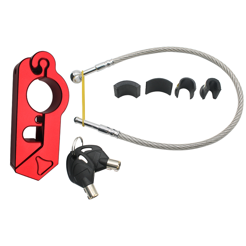 Serrure de guidon antivol pour moto, poignée de frein, serrure solide imitant le vol, nervure de verrouillage, vélos de rue, casque de moto, le plus récent: MULTI