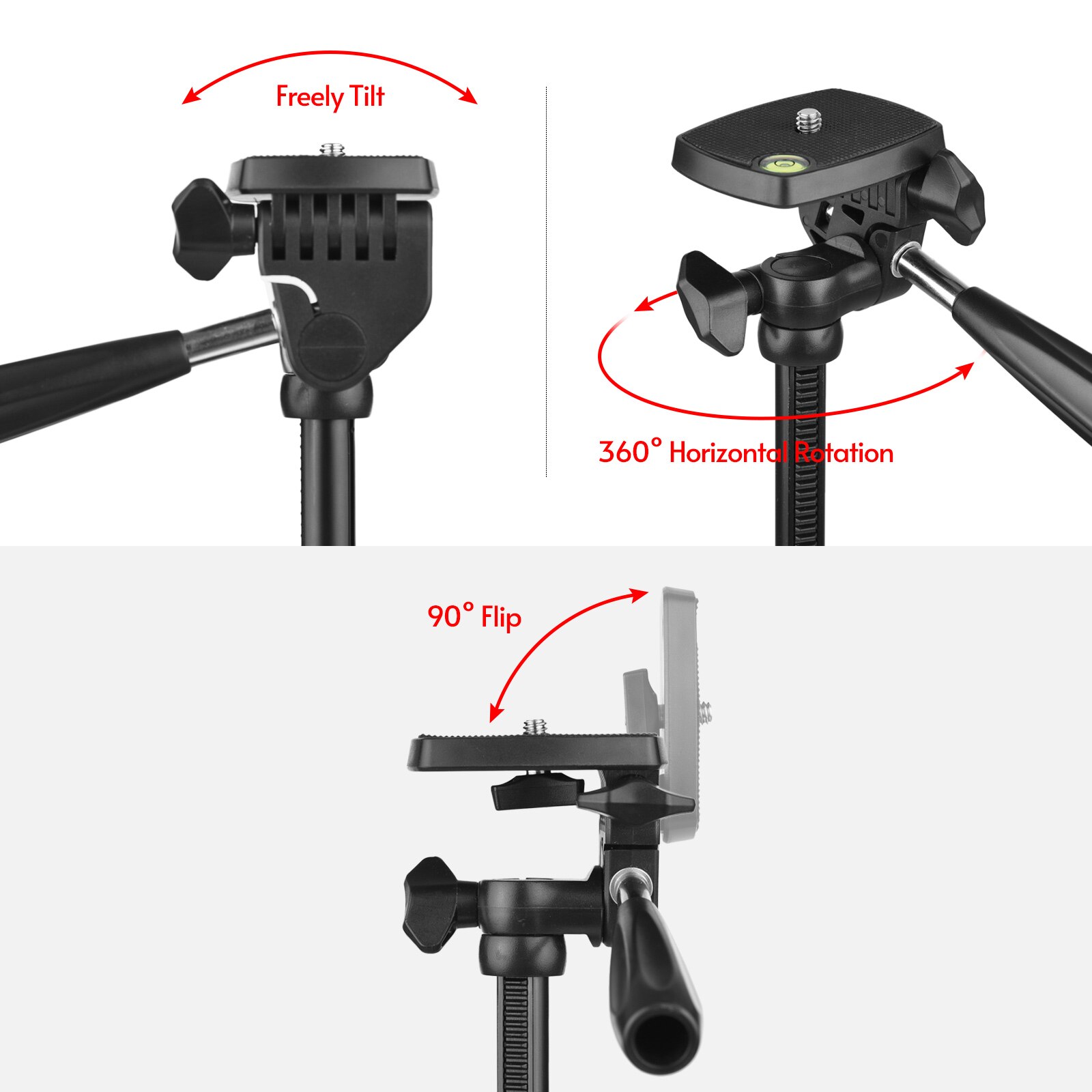 53 -zoll-stativ-vlog-Bausatz: smartphone-fotografie-einstellen mit stativ, LED-licht, mikrofon, smartphone-halterung und fernbedienung für vlogs