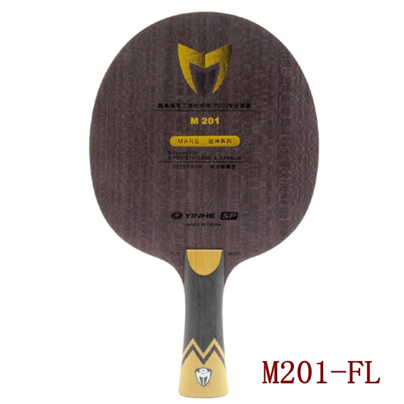 Yinhe-raqueta de tenis de mesa de fibra PLC, M102, M202, M101, M201, MARS PLC Madera de 5 capas con PLC de 2 capas: M201 FL handle